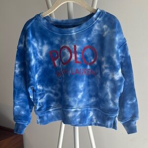 Polo Ralph Lauren Blue Tie-Dye Kids Sweatshirt